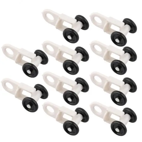 2x 10Pcs Curtain Track ACCESSORIES, Gliders Hooks, Connector, Runner