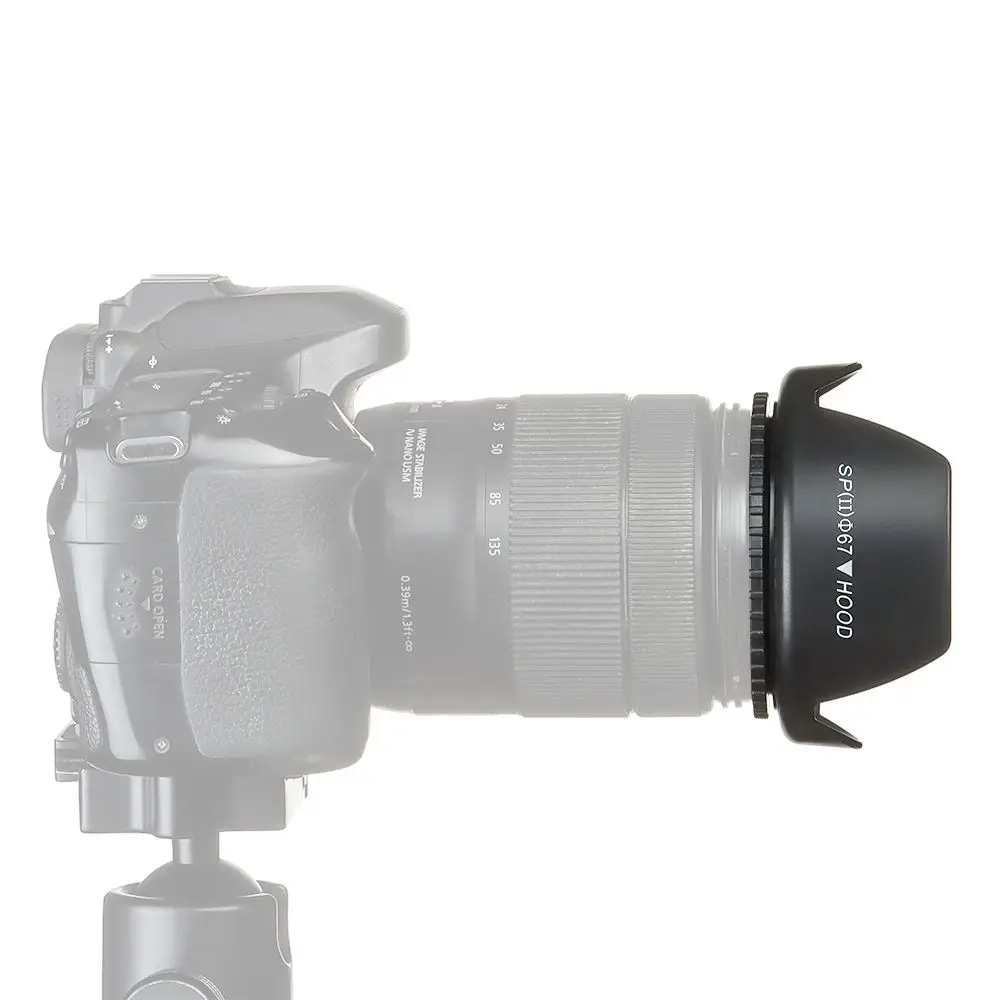 

Camera Universal Protective Shield Sunshade Screwed Lens Hood Anti-Glare Cover For Nikon Canon Sony Fuji Olympus DSLR Camera