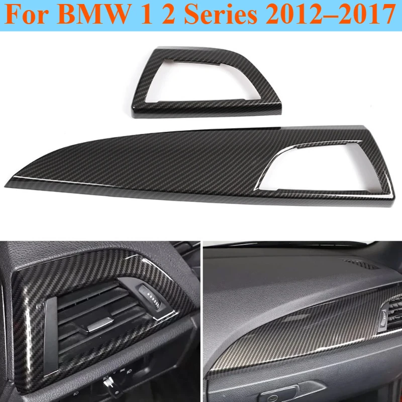 

For BMW 1 2 Series 2012–2017 Side Air Vent Panel Cover Trim ABS Carbon Fiber Grain Dashboard Interior Decorative Accessories