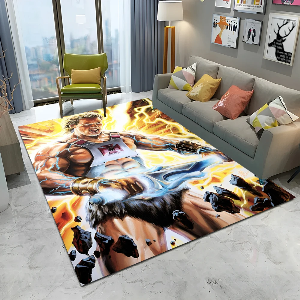 He Man Masters of The Universe Carpet Rug for Home Living Room Bedroom Sofa Doormat Decor,kids Play  Area Rug Non-slip Floor Mat