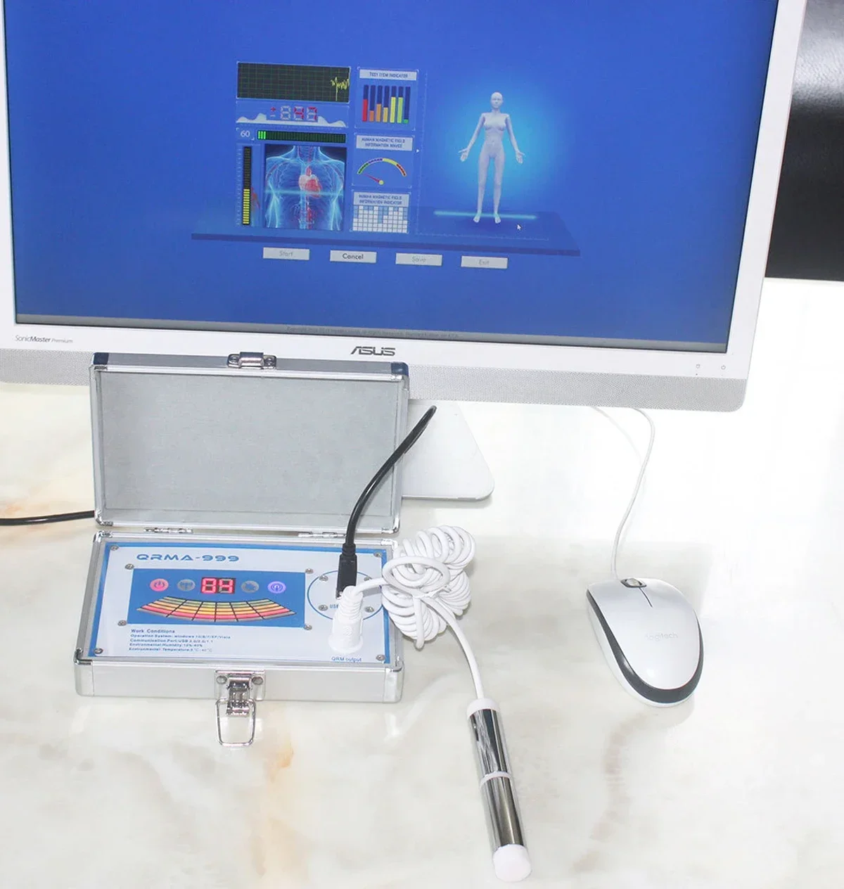 محلل الصحة الكمومية ، محلل الرنين المغناطيسي ، محلل كامل الجسم ، مجموعة الفحص مع 54 تقرير ، الرعاية الصحية ، أو ، جديد