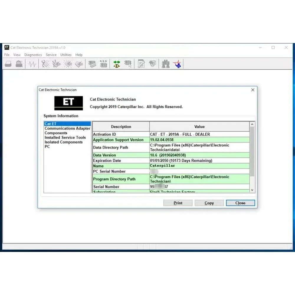 Voor Cat 2015A 2019A 2019C ET ET3 Elektronische Technicus Diagnostische Graafmachine Software met kegen sturen DVD link