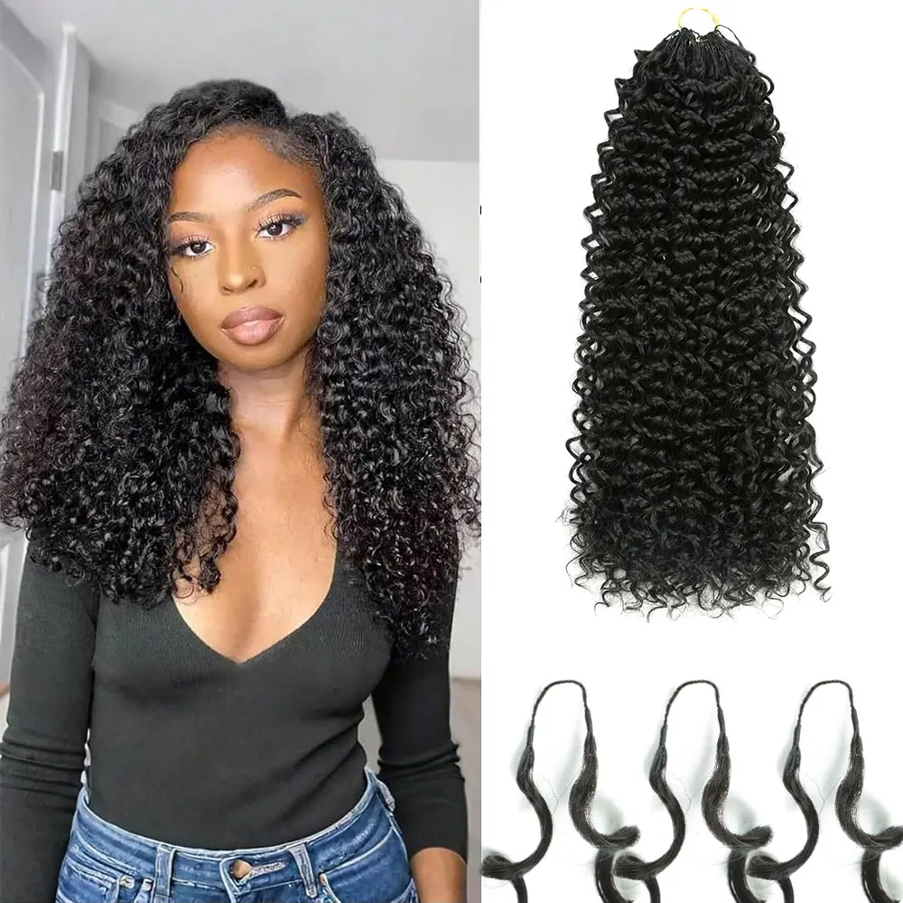 Extensions de cheveux synthétiques ondulés au crochet, pré-séparées, sans nœuds, effet miracle, invisibles