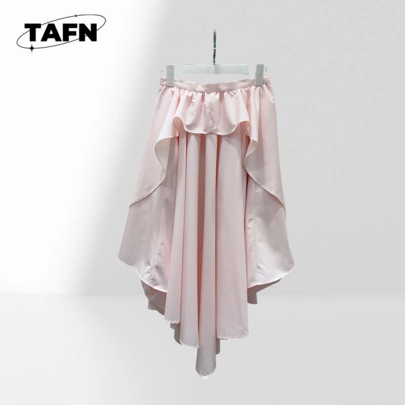 Ladies Fashion Midi Skirt Simple Design Casual Daily Skirt Ladies Elegant Skirt Soft Fabric High Waist Midi Skirt BE08127
