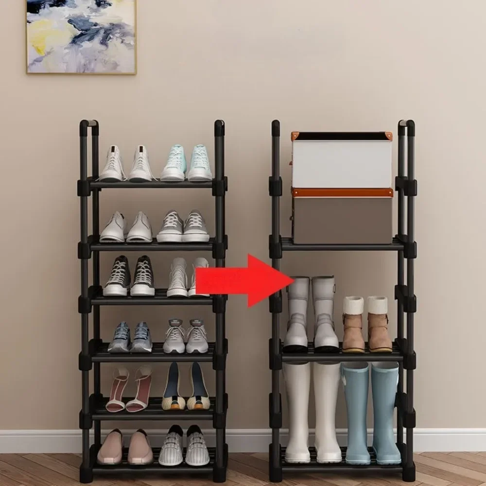 

Nice Multi-Layer Shoe Rack Sneakers And Boots Organizer Strong Load-bearing Capacity Shelf 3 Rows Shoecase Metal Entryway Shoera