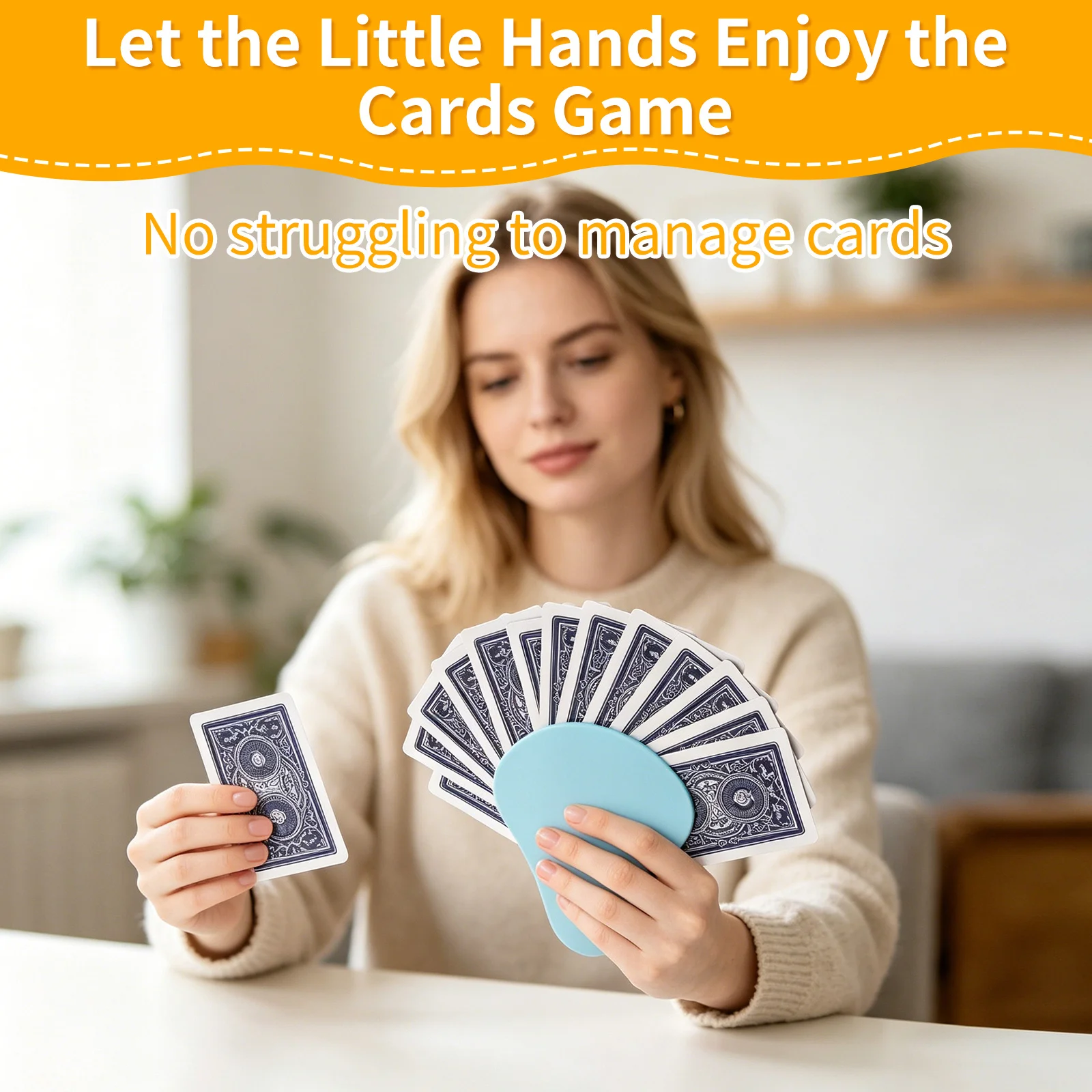 Party Games Using Cards - 1/4個入りイージーグリップカードデッキホルダー、ハロウィンカーニバルパーティーゲームアクセサリー用オーガナイザー、小さなお手にも快適に使用可能