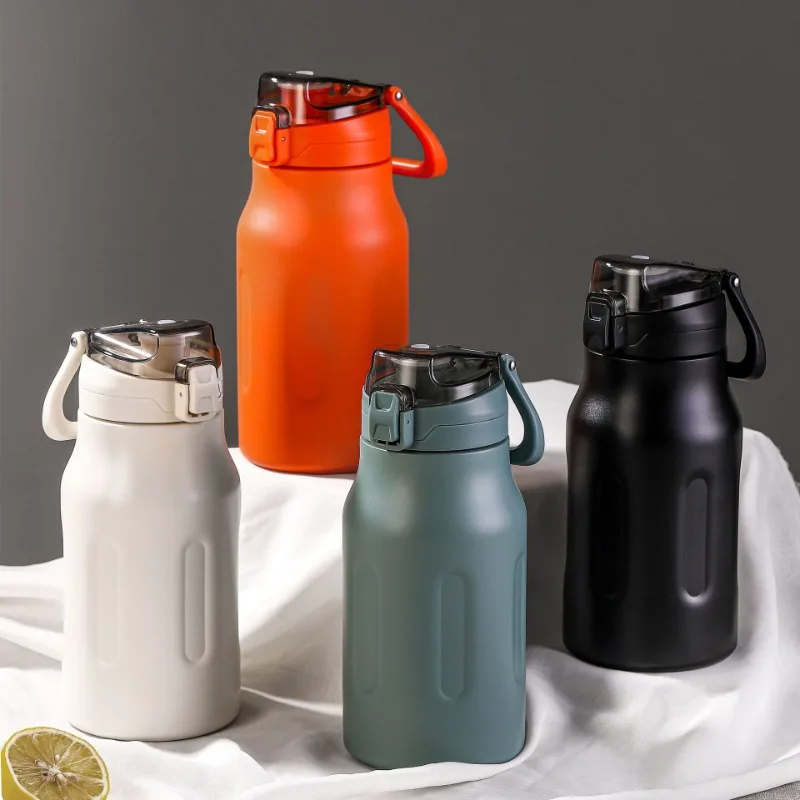 

Thermal Water Bottle Large Capacity Insulated Cup Bullet Cover Car Vacuum Flasks Portable Straight Drinking Water Bottle Thermal