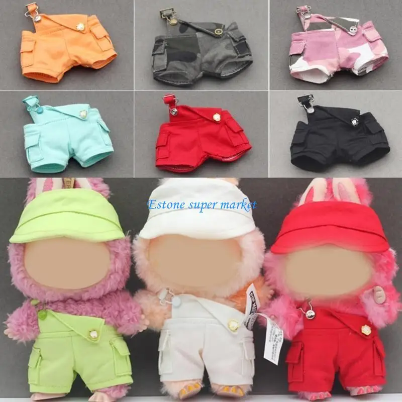 

090B Fashion Doll Overalls Costume Event Doll Dressingup Pants for Anime Plush Doll