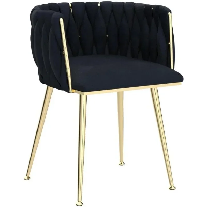 

Black Velvet Upholstered Dining Chairs With Gold Metal Legs Modern Accent Chairs Living Room Sillas De Comedor Dining Chairs