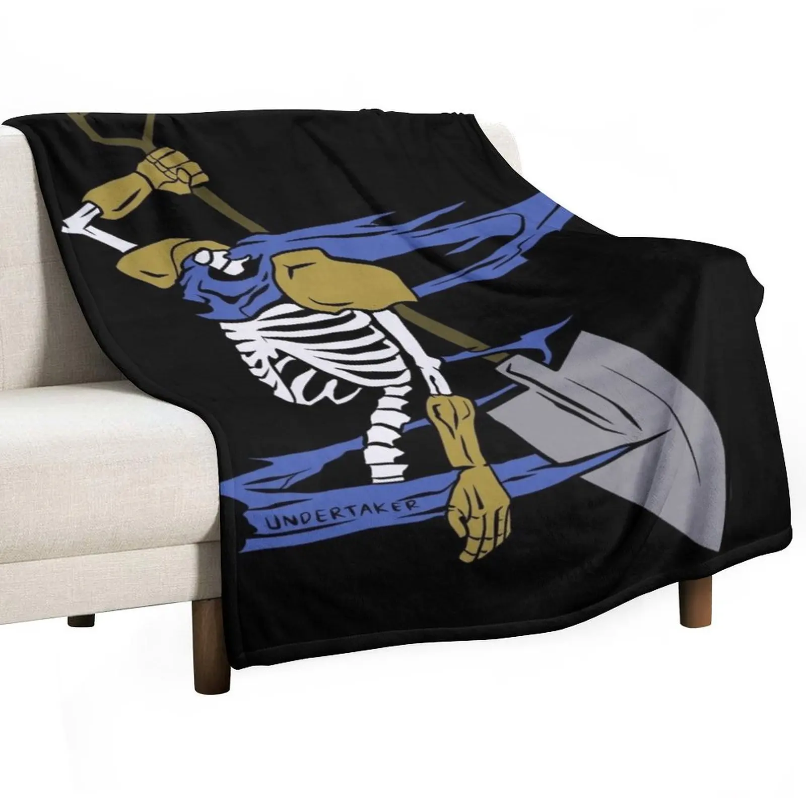 

86 Eighty Six Shinei Nouzen Shin Undertaker Juggernaut Mark Headless Skull Throw Blanket Custom Flannels Blankets