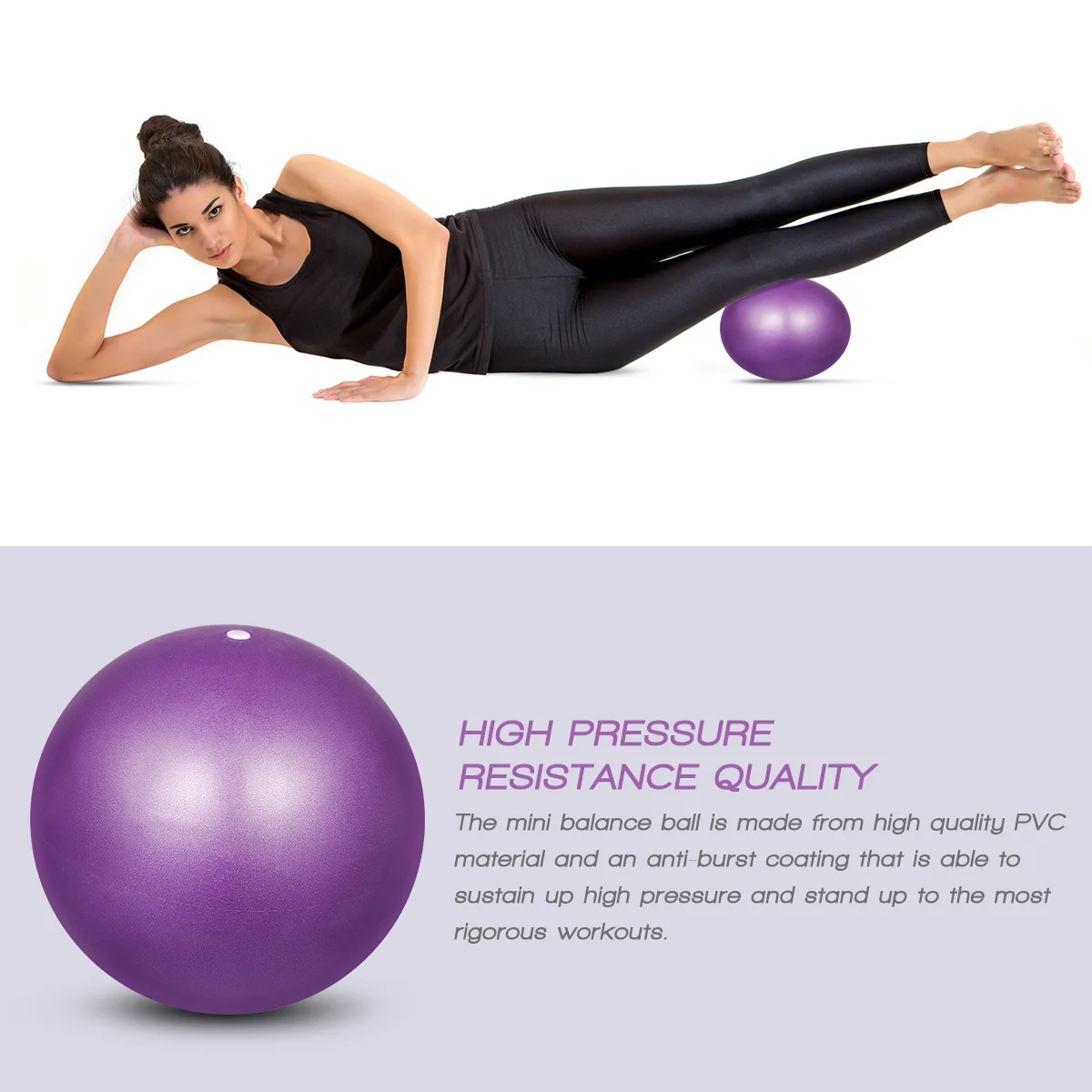 VORCOOL Yoga Pilates Ball Small Exercise Ball for Abdominal Workouts and Shoulder Rehabilitation Exercises Core Strengthening At