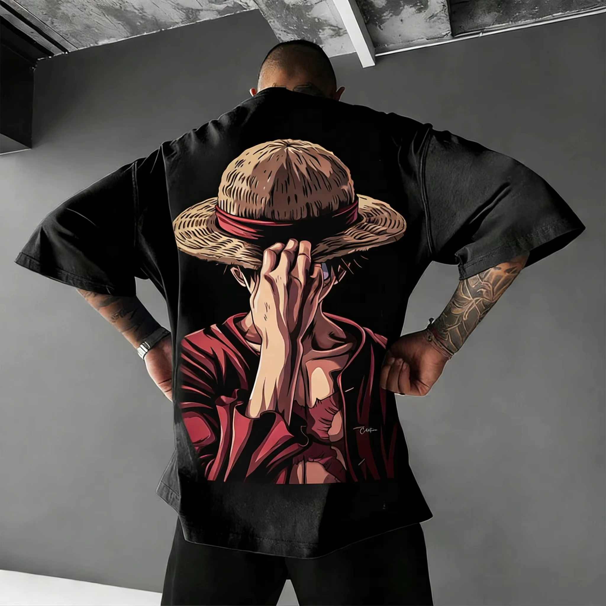 One Piece Anime Luffy Grafikdruck T-Shirt für Herren und Damen, Herren-Top, Sport-T-Shirt, Herren-T-Shirt, Sommer-Tee 2026