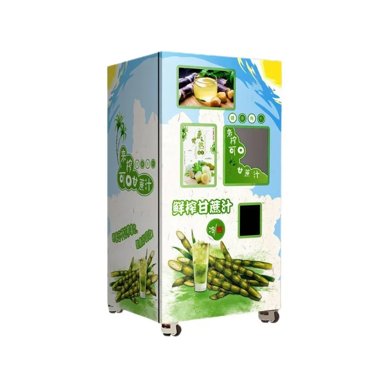 Micron Fully Automatic Fresh Squeezely Sugarcane Juice Machine Sugar Cane Vending Machine