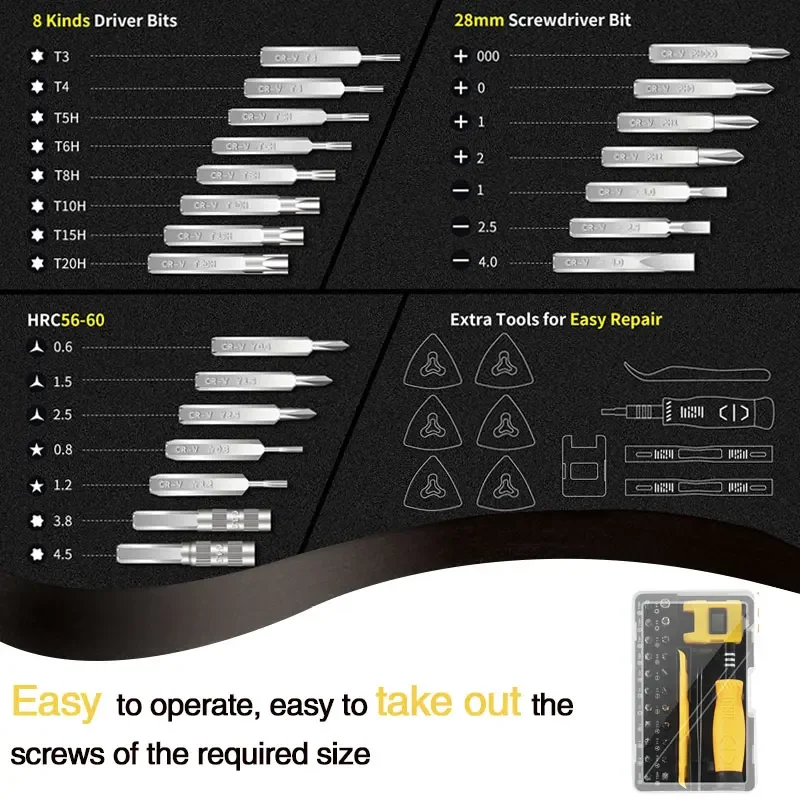 Precision Screwdriver Set eyeglass Screwdriver kit Computer Repair Tool kit Magnetic Laptop Repair Kit for iPhone Ps4 Xbox Watch