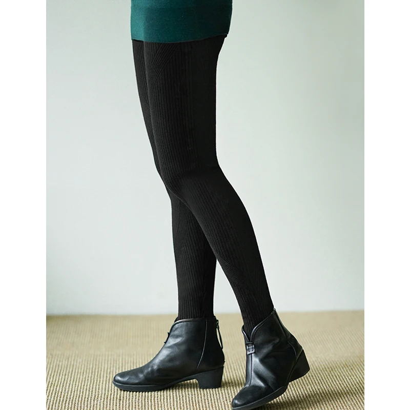 

Зимние шерстяные брюки-трубы из трикотажа, 3D-штаны Mong Boting для женщин, длинные шерстяные брюки, 95% шерсть, 5% нейлон