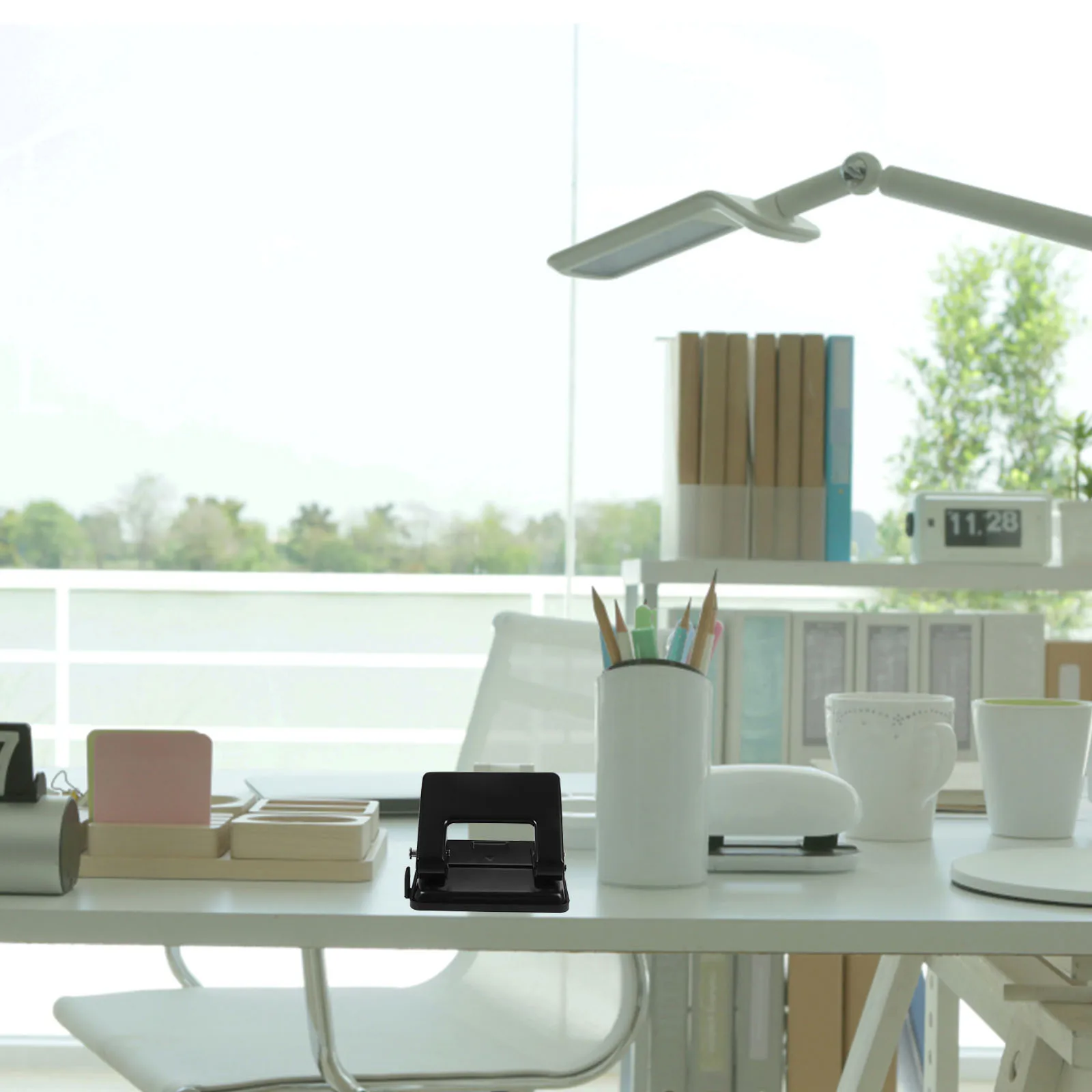 ثقبين الناخس المحمولة مكتب خرامة الورق لصياغة مخطط DIY مشاريع المدمجة المحمولة تصميم عدم الانزلاق استخدام سطح المكتب #2