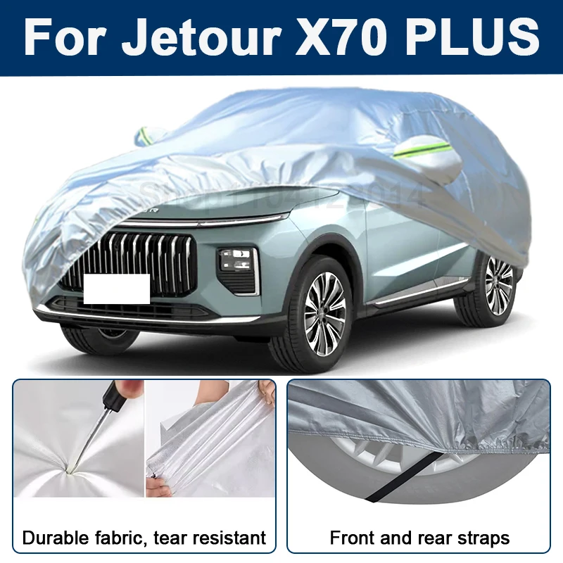 

Outdoor Full Car Cover For Jetour X70 PLUS with Reflective Strips Waterproof Snowproof Dustproof UV Protection Auto Accessories