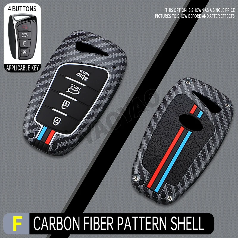 

2025 New Car Key Case Cover For Hyundai Grand Santa Fe IX45 GENESIS EQUUS AZERA 2013-2016 Key Cover Accessories