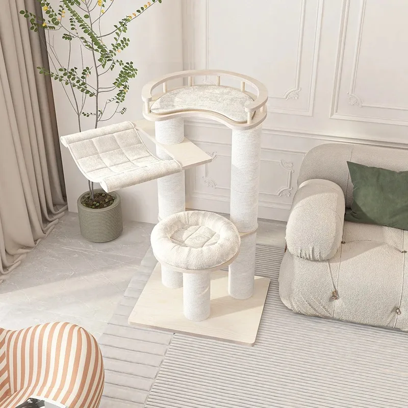 

Cat Tree 2024 Hot Selling Pet Cat Climbing Frame Modern Wooden Sisal Multi Level Luxury Large Cat Tree