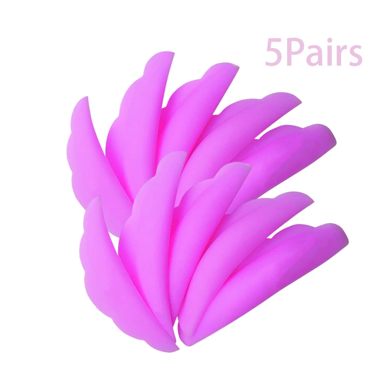 5Pairs Glue Free Silicone Eyelash Perm Pads Sticky Lash Lift Pads Lifting 3D Eyelash Curler Accessories Lash Lift Tools