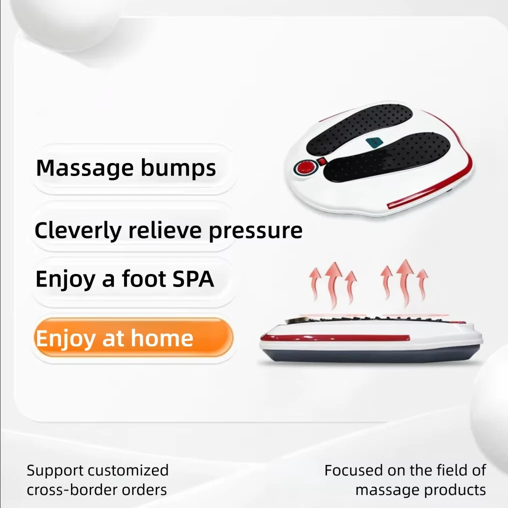 Electric Foot Massager with Vibration Convex Point Design Stimulates Foot Acupoints Knob Speed Regulation Convenient Operation