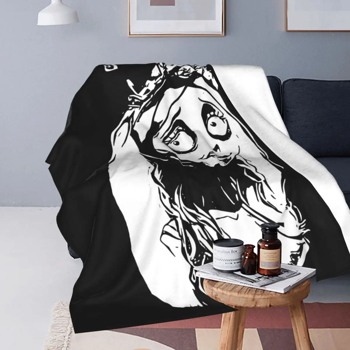 Corpse Bride Emily Blankets Flannel Autumn/Winter Breathable Warm Throw Blanket for Bedding Office Bedspreads