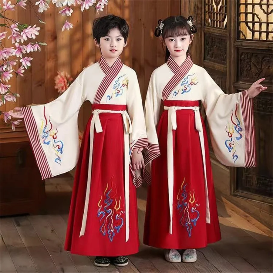 Traditional Chinese Vintage Clothing For Kids Boys Girls Women Hanfu Dress Tang Suit Kids Children Halloween Cosplay Costume view 4