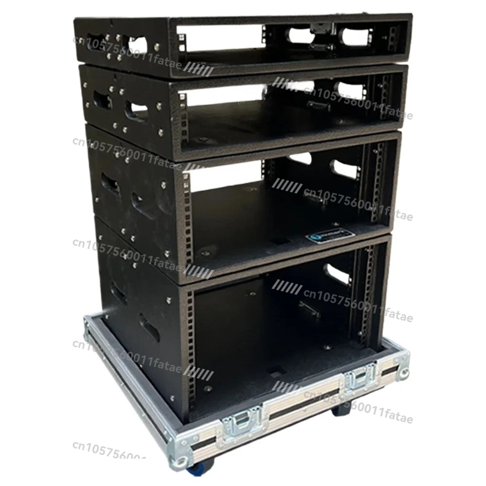

New Removable 19" 2U 4U 6U 8U 10U Amplifier Gear Wooden Box ，Stackable and Lock Rack Mount Transport Flight Cases