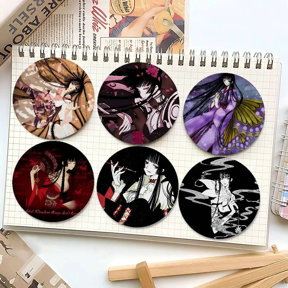 Insignias de Anime X-xxxHOLiC, pines de solapa periféricos, broche redondo de hojalata para accesorios de bolso de hombro, regalos de recuerdo