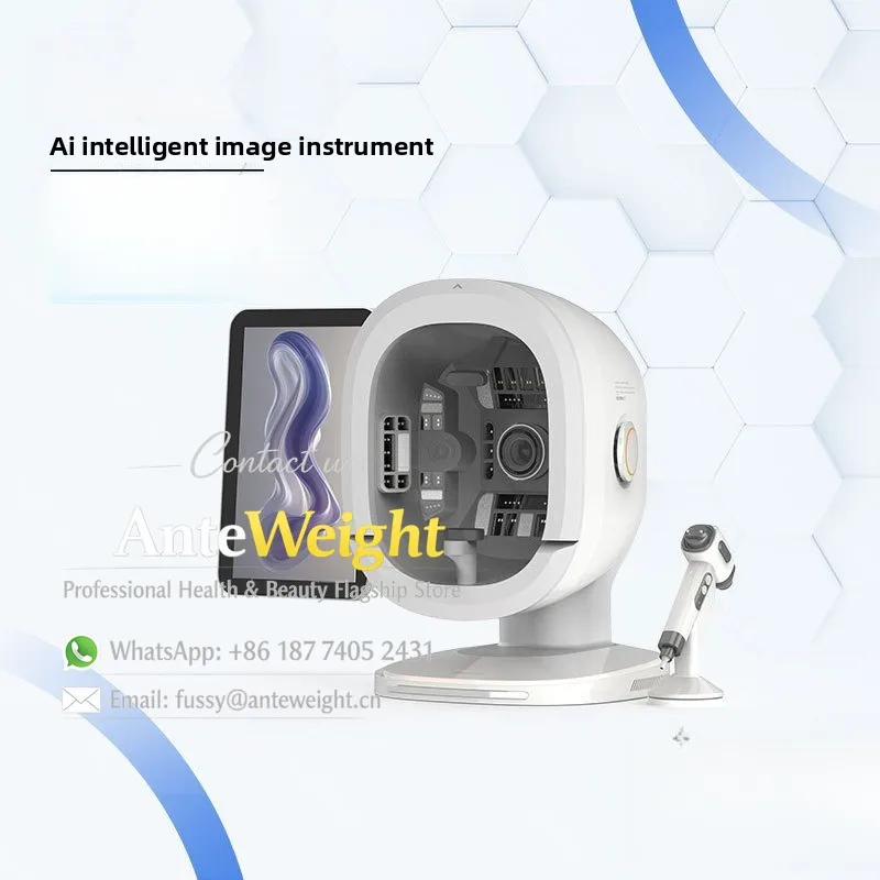 

Smart AI Skin Analyzer, HD Imaging for Pores & Spots | Professional Salon Use with Moisture Analysis & Face Scanner