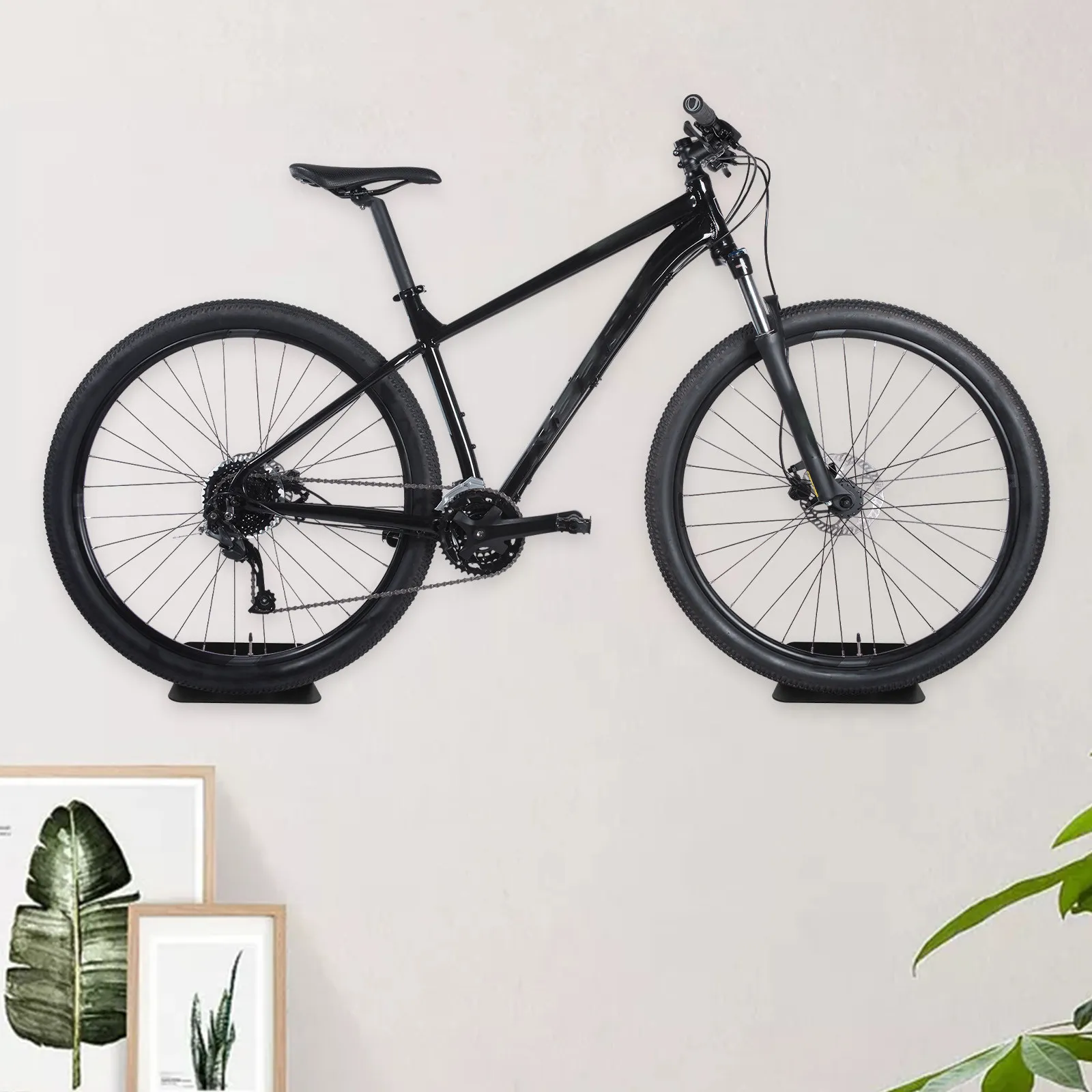 3個セット-自転車壁掛けハンガー-高耐久性高炭素鋼製-垂直収納ラック-マウンテンロードバイク、子供用折りたたみ自転車用-最大100kgまで対応