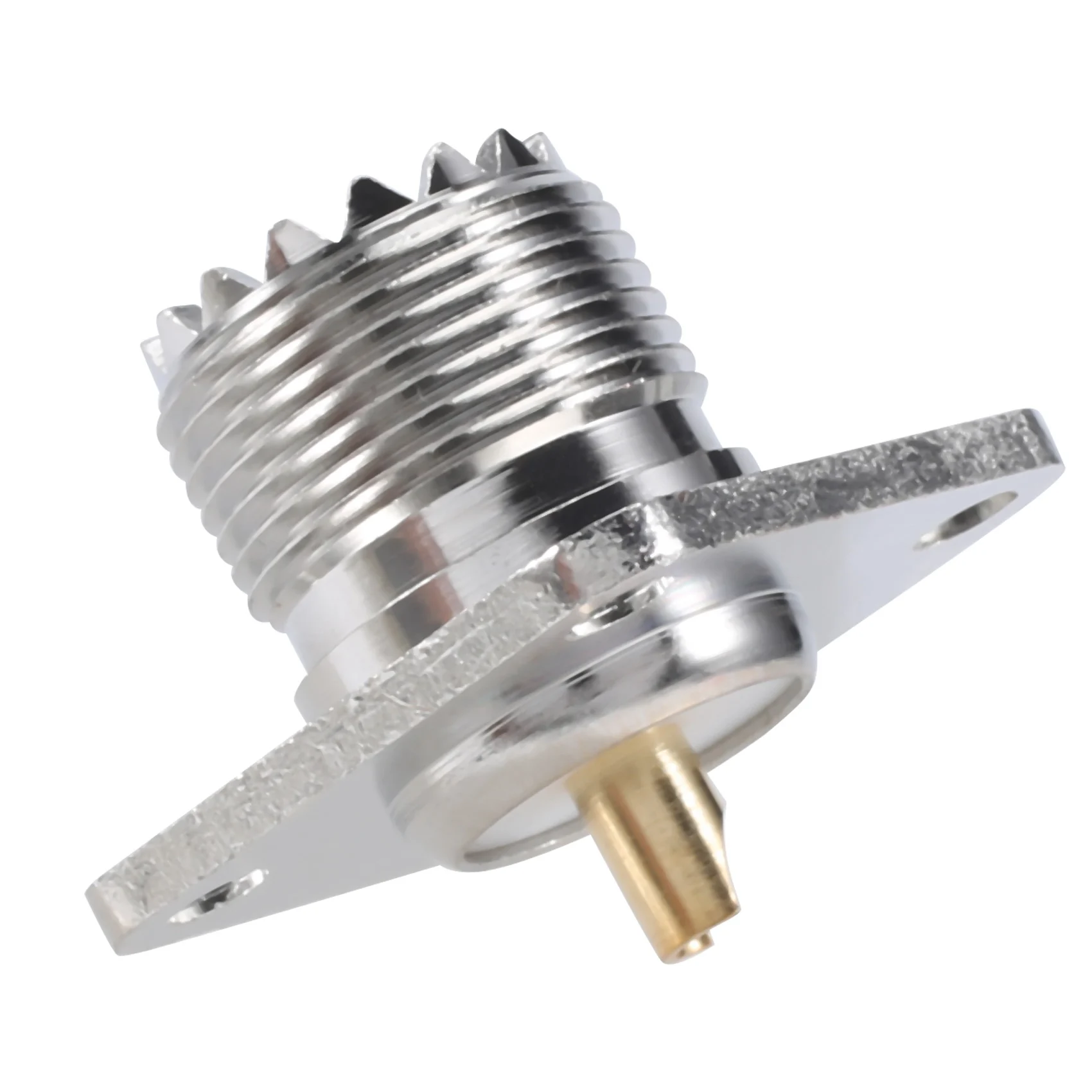 A03V UHF หญิง SO239 แผงติดที่หน้าแปลน Deck Mount Solder Cup ตัวเชื่อมต่อ RF