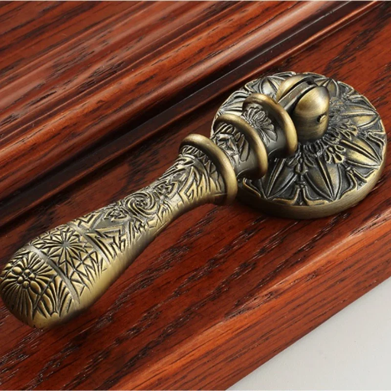 Bronze Vintage Sculpture Furniture Handles Bedside Table Desk Drawer Pulls Cupboard Shoe Cabinet Wardrobe Zinc Alloy Door Knob