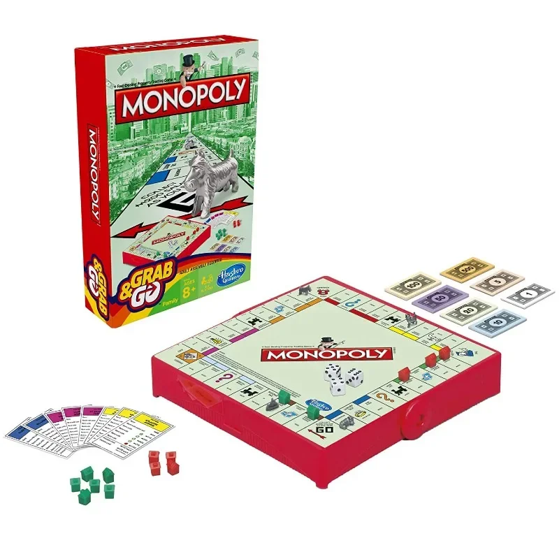 Hasbro Monopoly Property Tycoon Game Strategy Puzzle Game Travel Desktop Game Toys Collection Decoration Kids Christmas Gifts