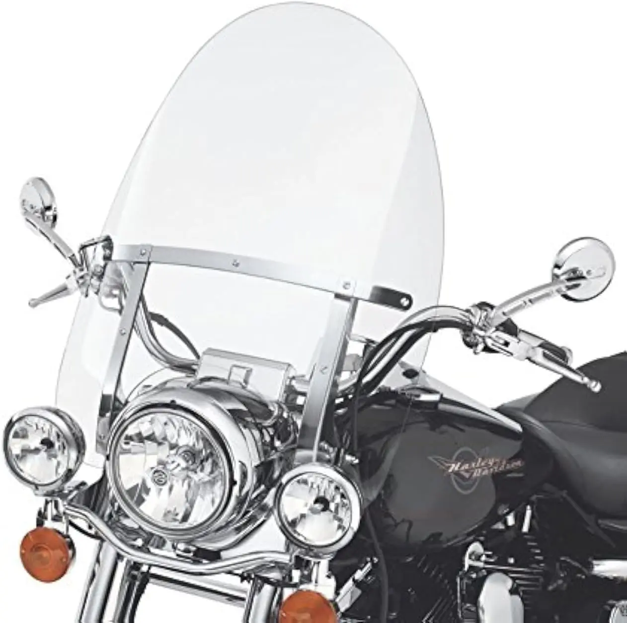 

Лобовое стекло мотоцикла 29 x 22 дюйма, совместимое с Harley Davidson Touring Road King FLHR FLHRS FLHRCI 1994-2024 годов с креплением на кронштейн