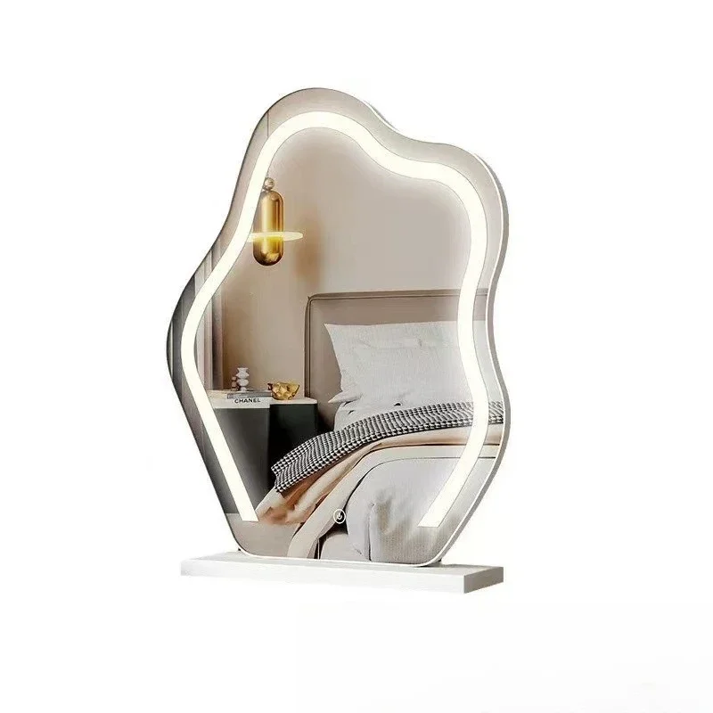 

New Cloud Makeup Mirror Desktop Desktop with Light Home Bedroom Makeup Mirror