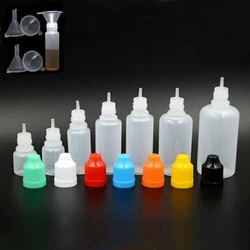 30Pcs 3ml 5ml 10ml 15ml 20ml 30ml 50ml 100ml 120ml LDPE Plastic Squeeze Dropper Bottle Removable Cap Liquid Filling Containers