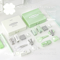 Multi Functional Upgrade Efficiency Box mini Punch Stapler Stationery Set Scissors