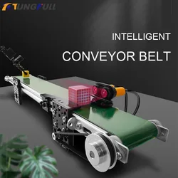 Mini Conveyor Belt Machine 595mm Vending Machine Belt Conveyor Automatic Control 7.4V Power Supply with Speed Regulator