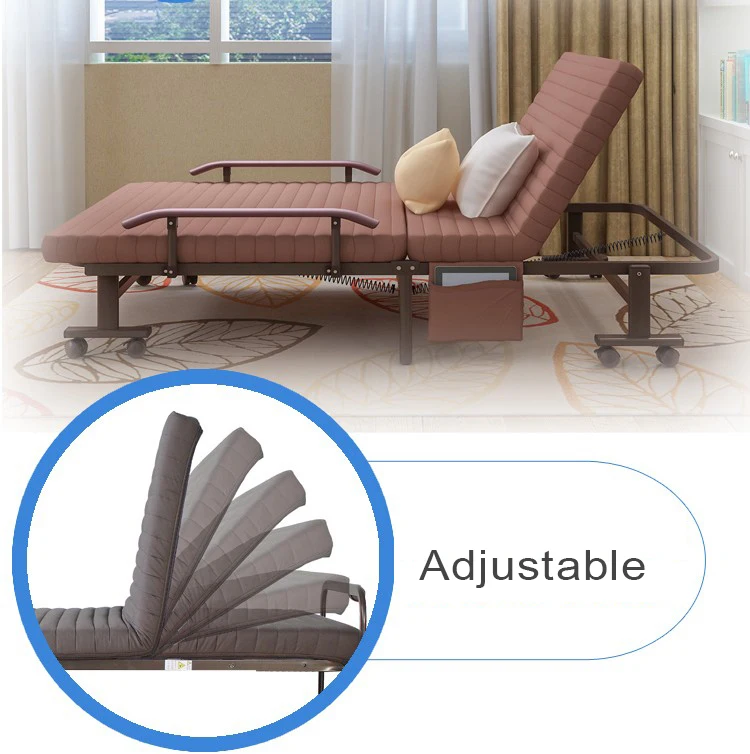 Modern Style Double Folding Metal Bed Space-Saving Adjustable Bedroom Furniture with Extendable Featurepromote sales