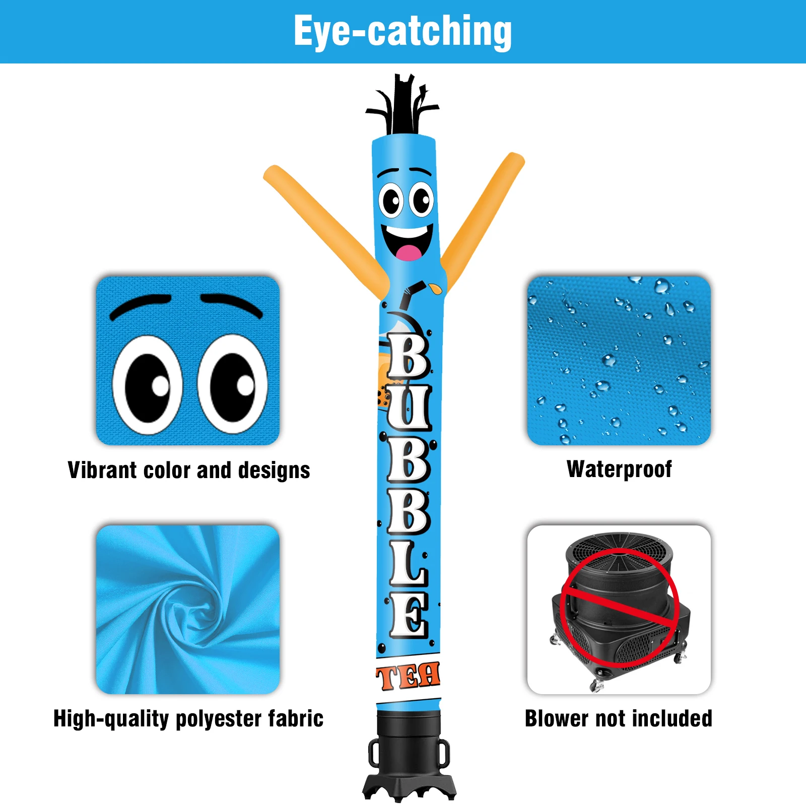 팽창식 버블 댄싱 가이, 야외 장식 광고, 송풍기 미포함, 스포츠, 6 피트, 10 피트, 15 피트, 20 피트