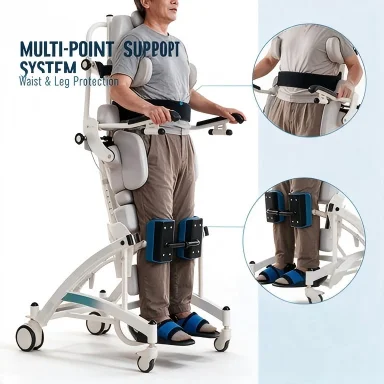 Exoskeleton Standing Assist Transfer Machine, Safely Helps Disabled Individuals Move, Reliable, Peace of Mind, Easy to Use