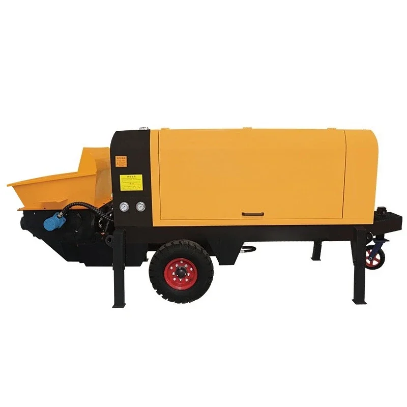 Concrete conveyor pump construction site rural building cement pouring ground pump