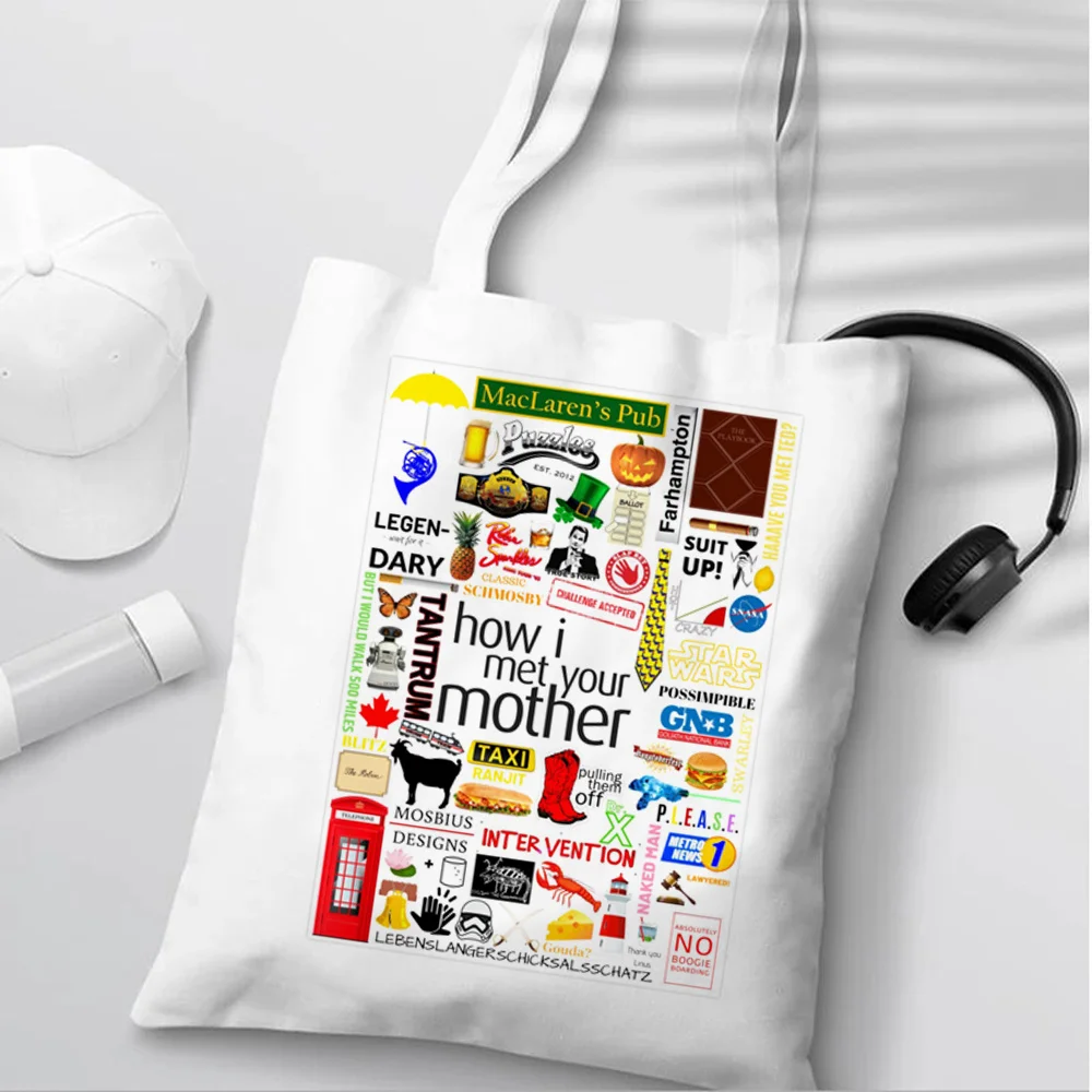 How I Met Your Mother shopping bag eco bolsas de tela tote grocery handbag bolsa bag shoping reusable cloth sac toile