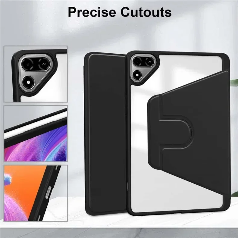 For Tecno Megapad 2 Case with Pen Holder 360 Rotating Acrylic Hard Stand Cover For Tecno MegaPad 2 11 inch Tablet Case T1103