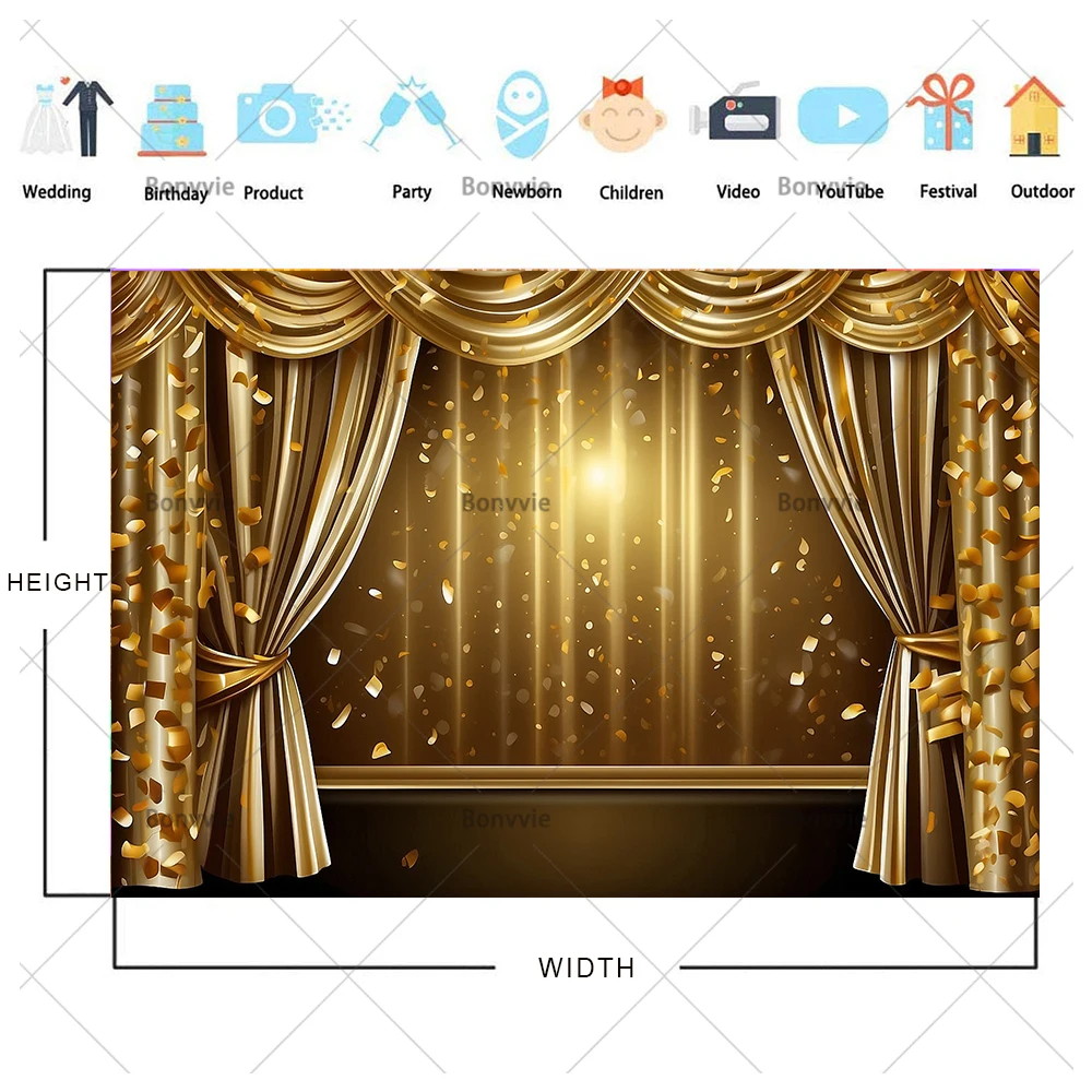 Rideau de théâtre rouge, lumière de scène, tente de cirque, arrière-plan de photographie de fête d'anniversaire pour bébé, décoration de Studio Photo