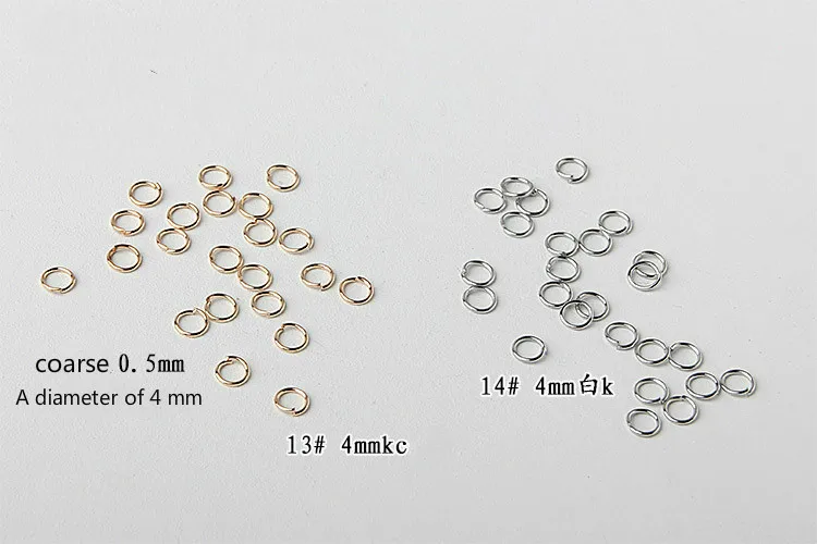 Diy earrings jewelry accessories 4 / 5 mm can open closed ring 0.5 mm thick KC gold and silver pendant rope connecting ring