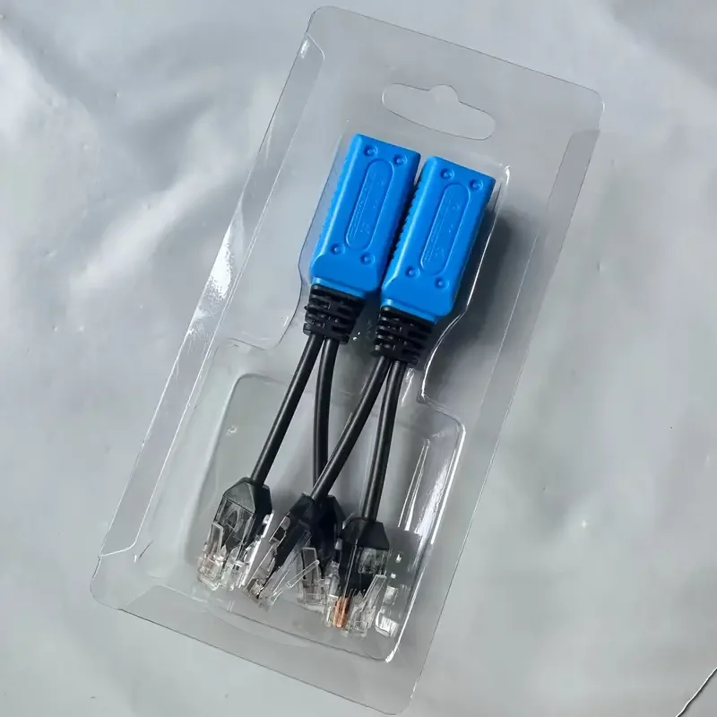 RJ45 splitter Cable combiner uPOE Adapter two POE camera use one net cable POE Adapter Cable Connectors Passive Power Cable