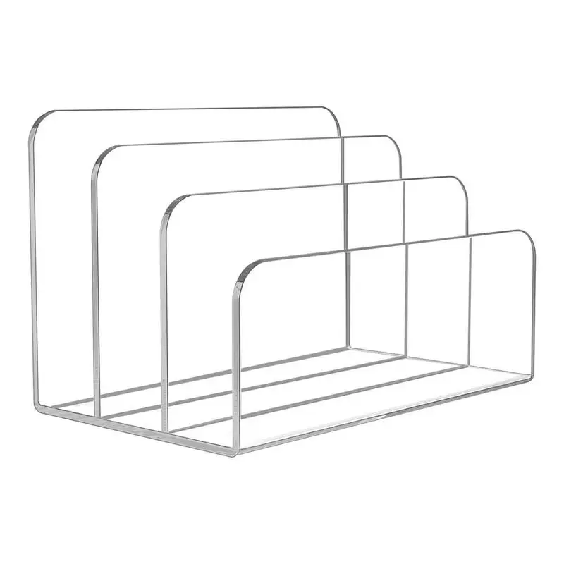 

Clear File Organizer For Desk 3 Slots Letter Sorter Holder For Desk Office Desk Organizer For Books Binders Emails Clear File