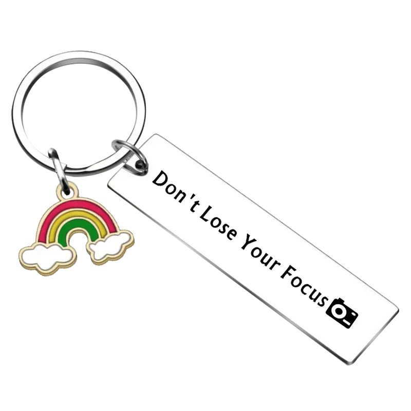 Hot Photographer Gift Keychain Don't Lose Your Focus Key Rings Photographer Videographer Lover Gift